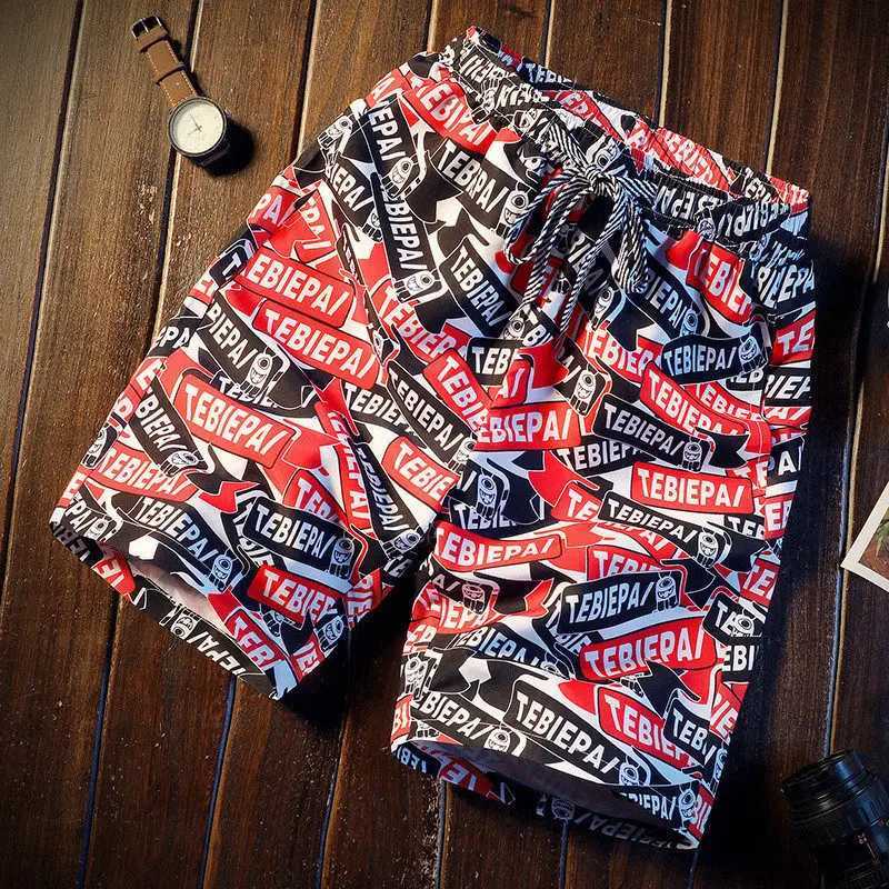 Mens fashionable summer beach shorts fun 3D printed shorts mens swimwear street loose and breathable beach shortsXJ250407