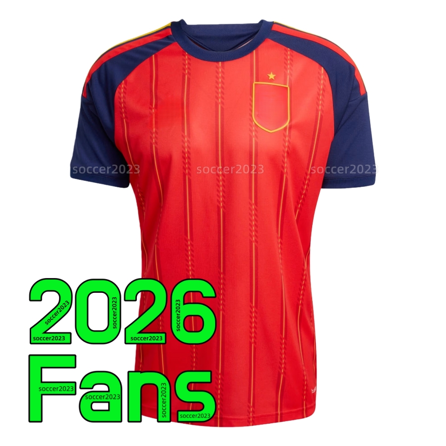 Spains 2026 World Cup LAMINE YAMAL Soccer Jerseys PEDRI PINO MERINO RODRIGO SERGIO M.ASENSIO FERRAN 25 26 Home Men long Kids Kit HERMOSO REDONDO Playe