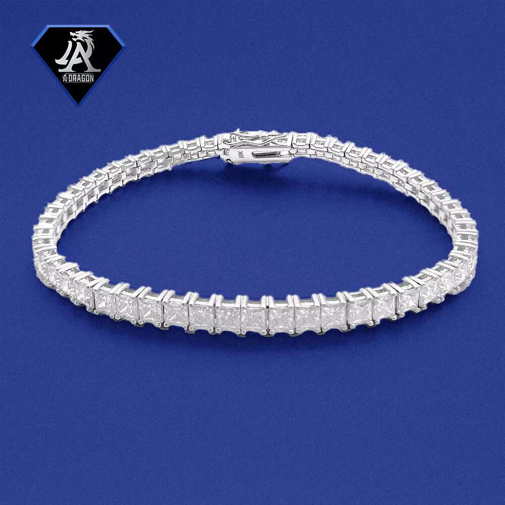 Stylish VVS Clarity Moissanite Tennis Bracelet Gold-Plated Sterling Silver High-End Gift Idea Moissanite Tennis Bracelet