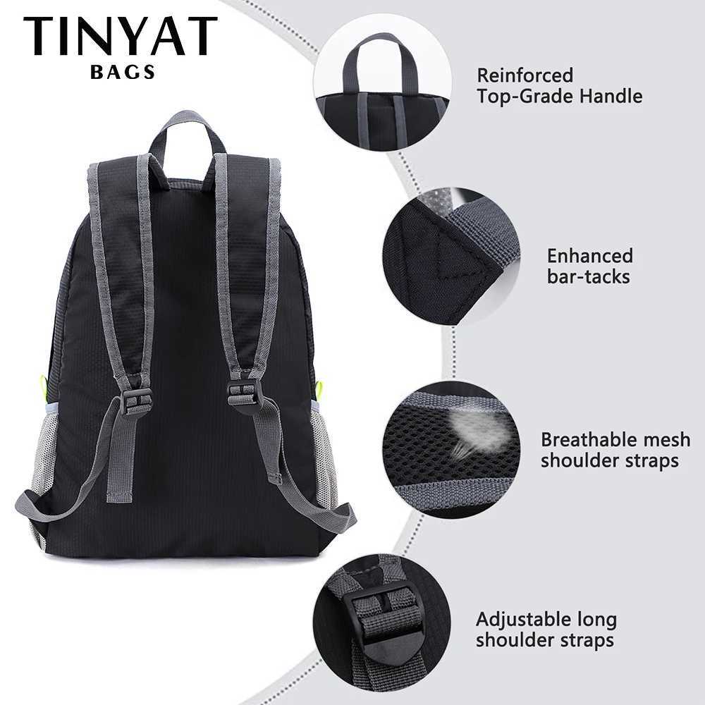 TINYAT 13L Ultrght Foldable Backpack Waterproof Outdoor Climbing Bag for Travel Cycling Gym Daily UseC250407