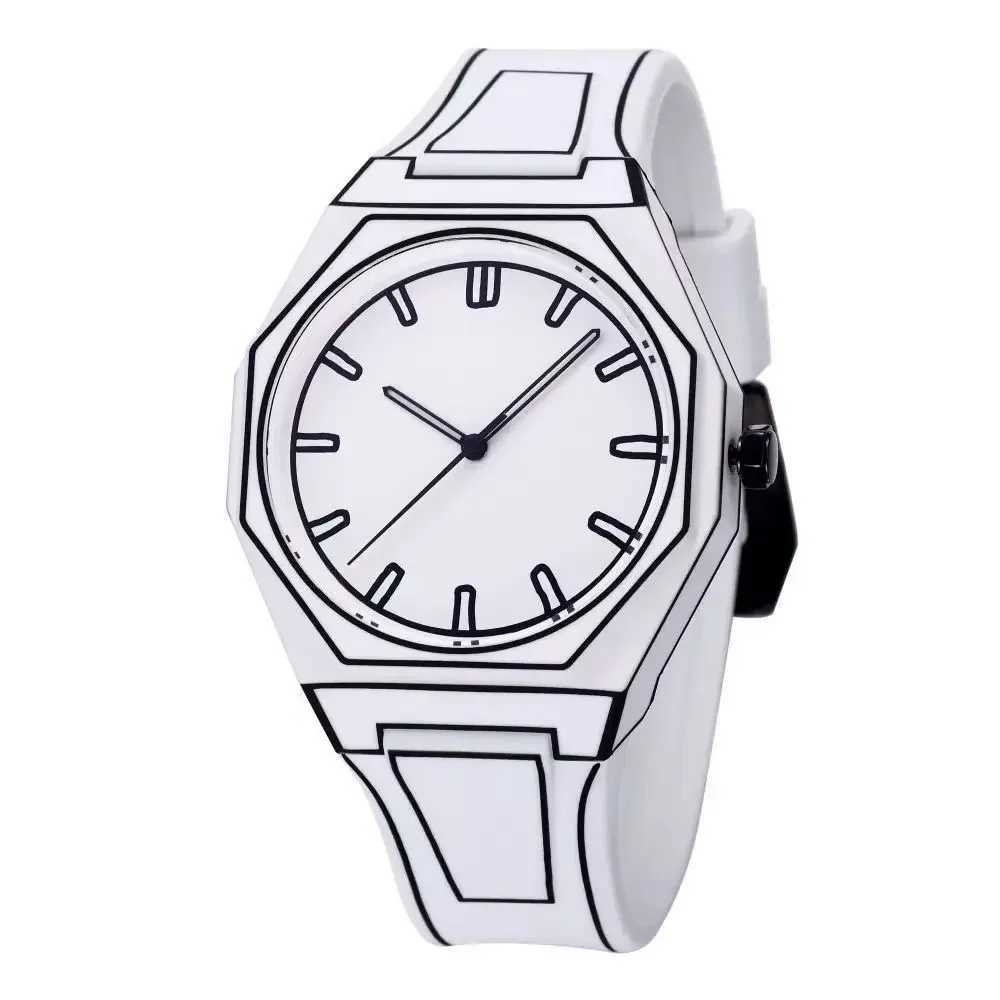 MAYZHISU Mens Watch Manga Book Style Mens Quartz Watch Silicone Strap Waterproof Cartoon Luxury Unisex Mens Watch Y250407
