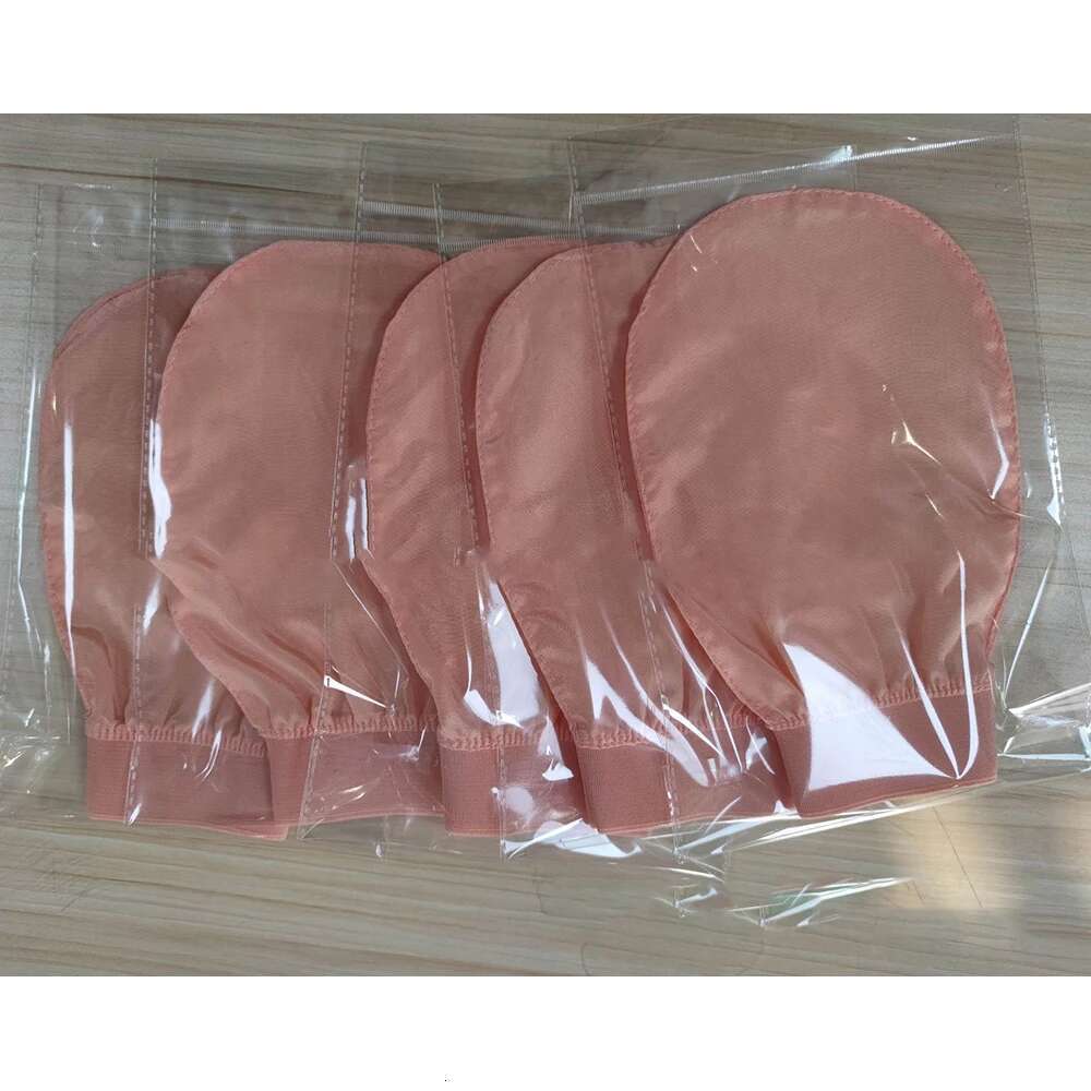 50Pcs Custom Bath Raw Gloves Spa Turkish Mitt 100% Face Body Remove Dead Skin Pure Organic Silk Glove