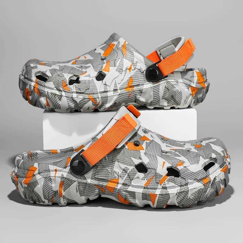 New Arrival Mens Slide Garden Flat Shoes Plus Size 47 Summer Light EVA Slide Hole Shoes Clogs Home Outdoor Mens Shoes T250407
