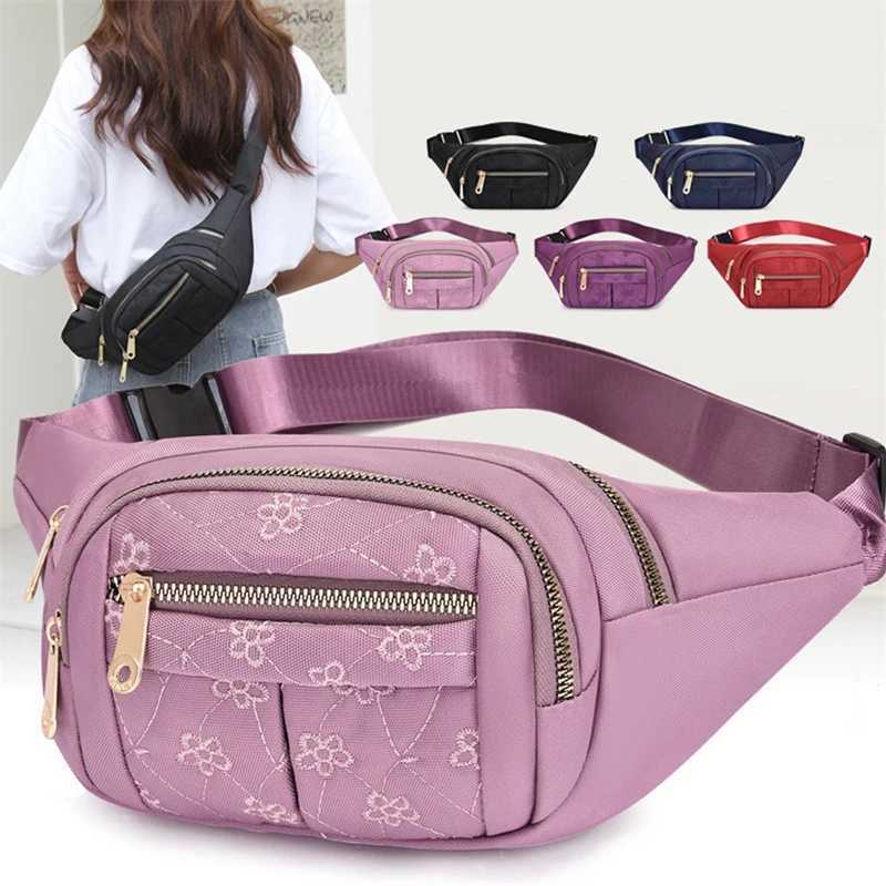 Womens waist bag Oxford cloth waterproof strap bag designer cross shaped chest bag womens fashionable Fanny bag banana hip bag Z250407