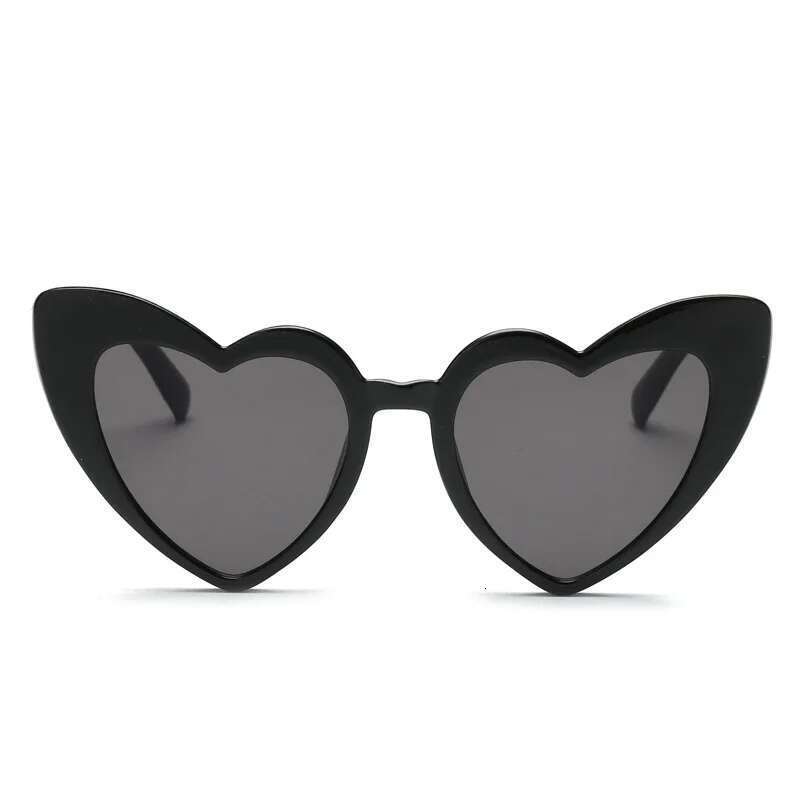 Heart Shaped Sunglasses Women Cat Eye Female Sun Glasses Brand Retro Love Black White Men Shade UV400 Eyewear