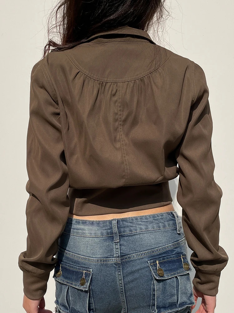 IAMSURE casual streetwear solid hooded cut jacket ultrathin pocket zipper long sleeved autumn and winter women 250407