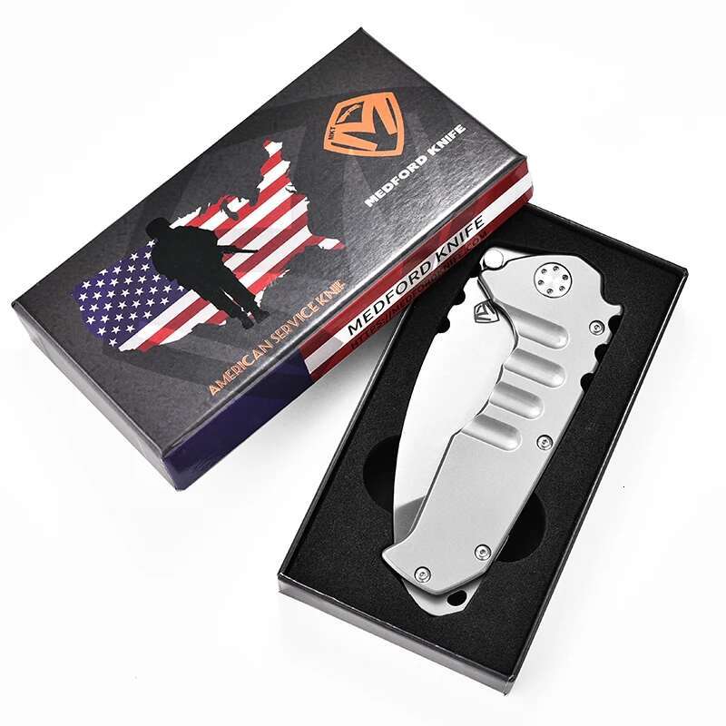 Medford-D2 Steel Heavy Duty Folding Wilderness Camping Hunting Self-Defense Emergency Rescue Tool S Fruit Knife
