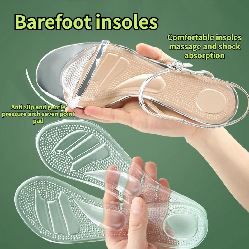 Women Seven Point Insole Heel Protectors Silicone Cushion Foot Care Products Non Slip Shoe Pad High Heels Adjustable Size Insole 250408