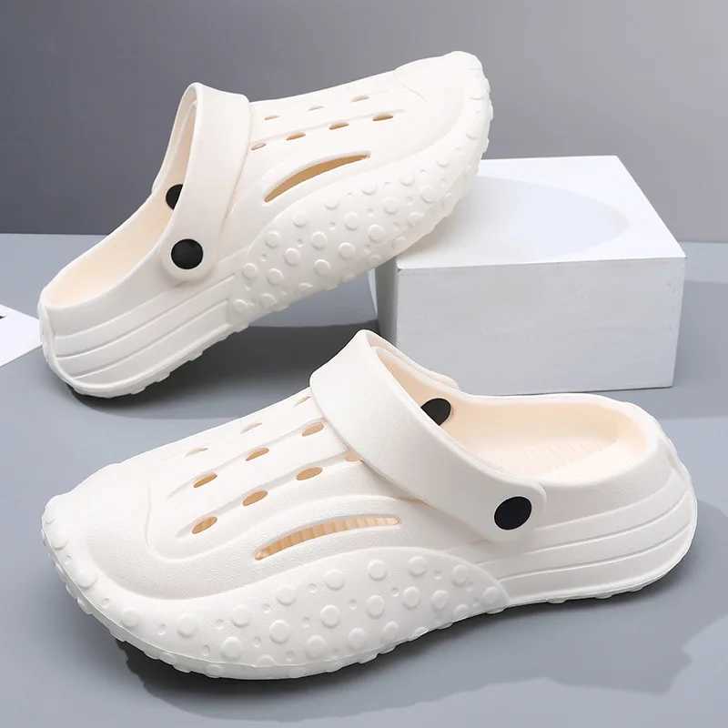 New Arrival Comwarm Mens Summer Hole Sliding Block Fashionable Breathable Hollow Sandals Mens Fashion Sports Shoes Sandals Outdoor Lightweight Beach S