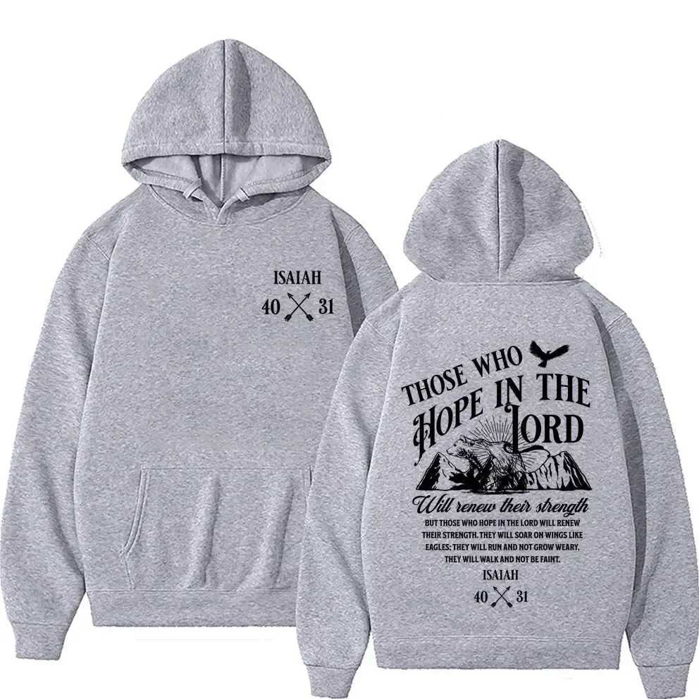 Mens clothing fashion street sportswear autumn/winter wool warm hoodie Y2K Christian Jesus letter printed hoodie W250408