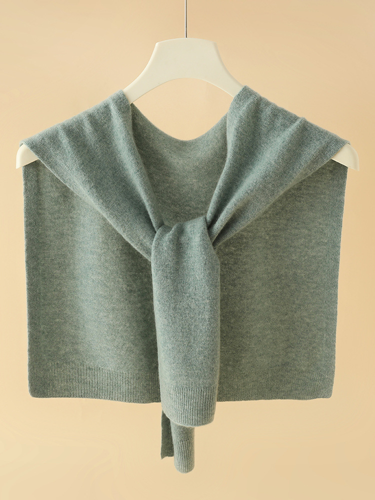 K332 Cashmere shawl women autumn and winter new knitted warm fashion decoration outer wear cervical vertebra protection solid color high-end cashmere 