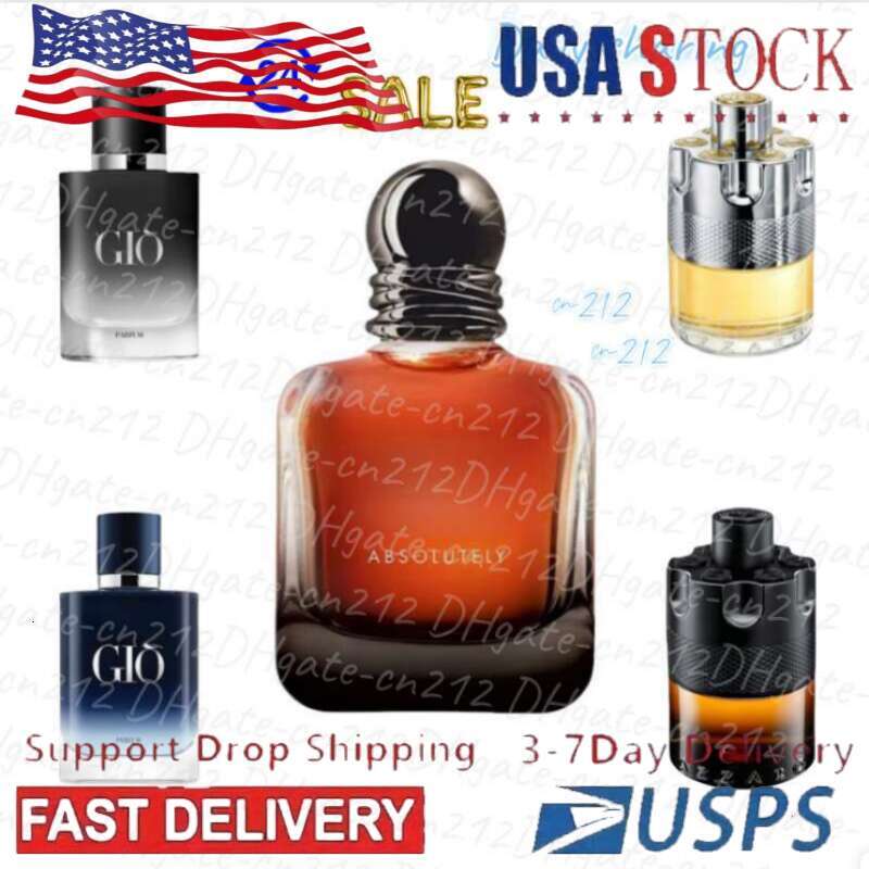 Men Perfume Fragrance Stronger with You 100ml Intensely Tobacco Eau De Parfum Absolutely Sandalwood Man Cologne Spray Body Mist US 3-7 Day Fast Ship Top Quality
