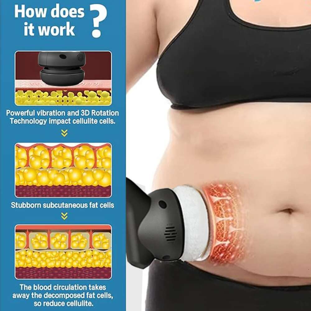 Fascia Gun Muscle Vibration Massage Fiess Fat Burner Massager Physiotherapy Anti-Cellulite Body Slimming Vibrating Penetration