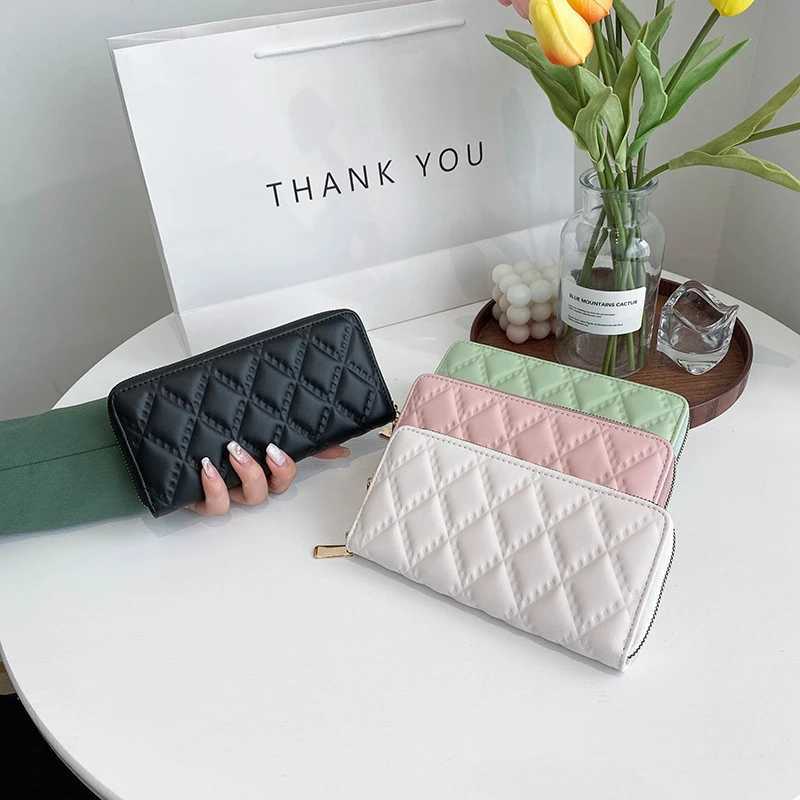 Women Long Wallet Pu Leather Card Holder Large Capacity Hasp Zipper Coin Purse Multi Card Organizer Cell Phone Wristlet Handbag H2511071