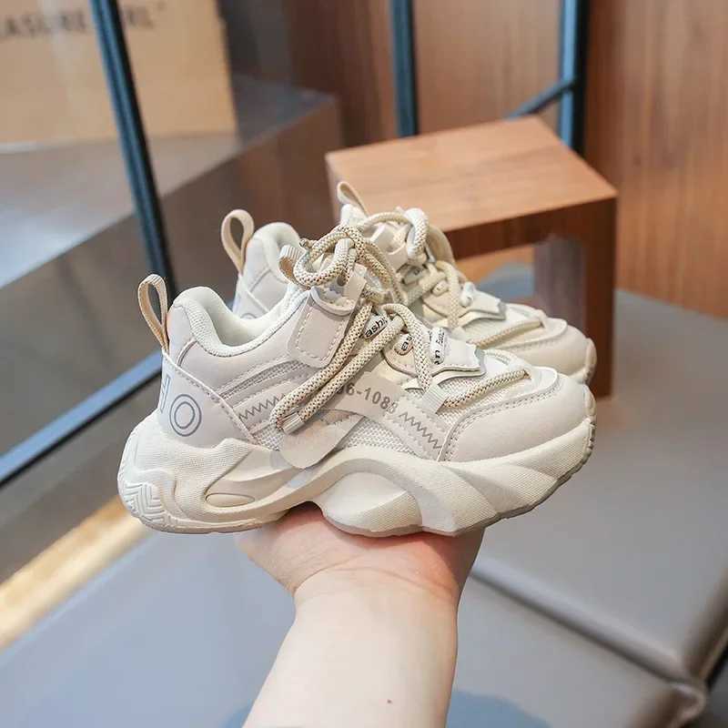 Childrens sports shoes spring and autumn versions childrens school running shoes fashionable and non slip boys and girls sports tennis shoes breathabl