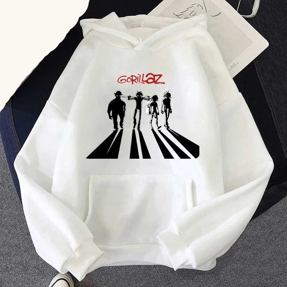 Gorillaz Hoodie Music Band Printed Mens Casual Hoodie Hip Hop Hoodie Sportswear Harajuku Pullover Tracksuit Unisex Clothing W250408