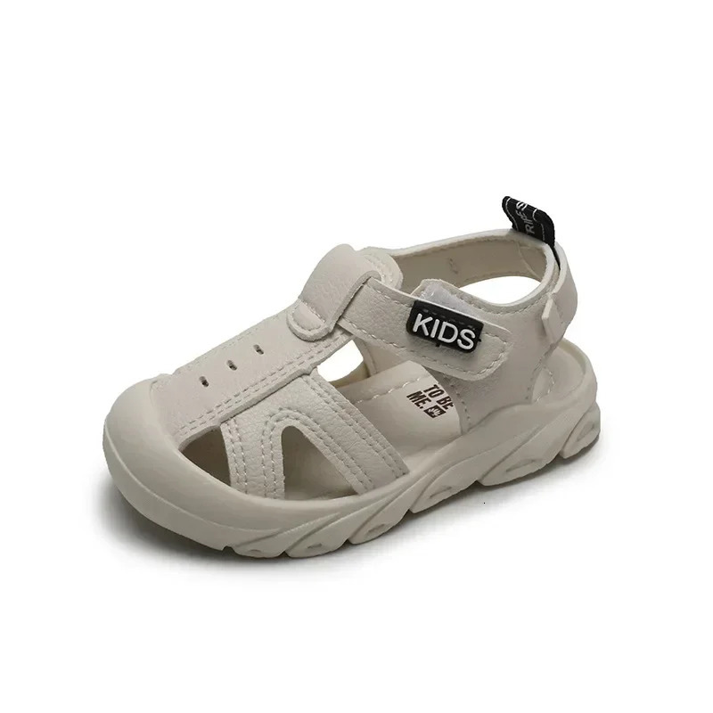Summer Infant Sandals Baby Girls Boys Anti-collision Toddler Shoes Soft Bottom Genuine Leather Kids Children Beach Sandals 250407