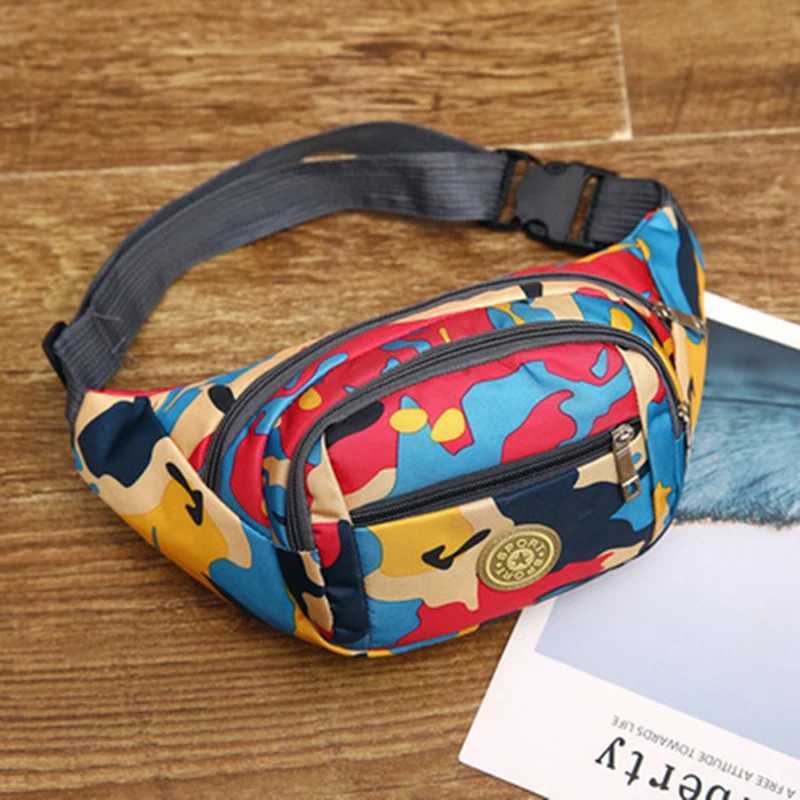 Womens camouflage waist bag womens unisex waist bag womens cute banana bag womens mini adjustable colorful shoulder bag Z250407