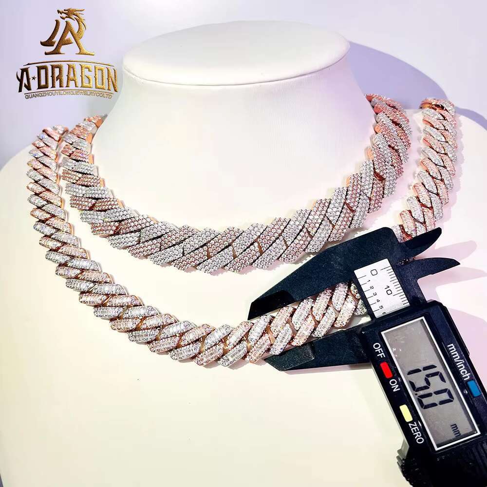 30mm Iced Out Moissanite Diamond Large Solder Cuban Link Chains