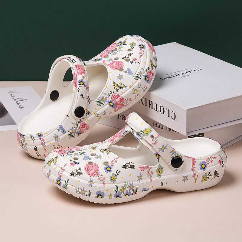 Summer comfortable womens slippers lightweight anti slip beach sandals womens Fi white EVA waterproof garden shoesXJ250407
