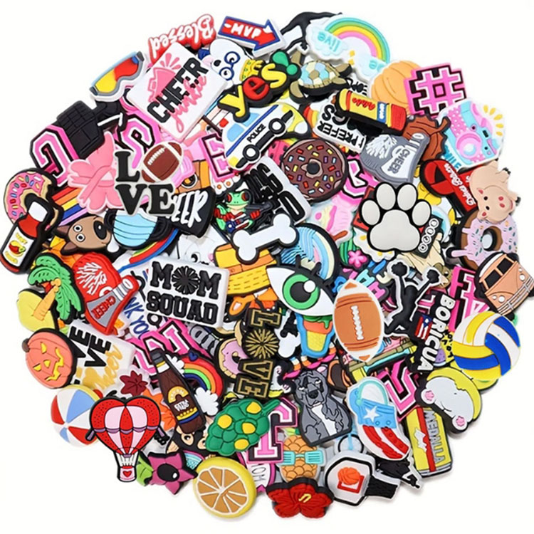 random pattern shoe charms for clog bag slides sandal muti decoration buckle DIY charms gift - view 8