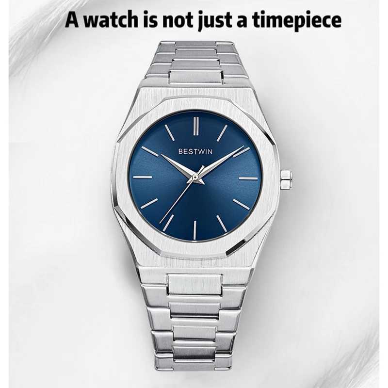 Original Top Brand All Black Stainless Steel Mens Watch Classic Business Waterproof Japanese Sports Quartz Mens Watch Y250407