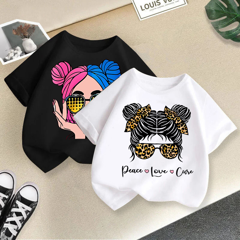Ddmyshoesvip Children S Clothing Short Sleeved Summer New Girls T Shirt Cotton Fashion Printed Children S Top Trend