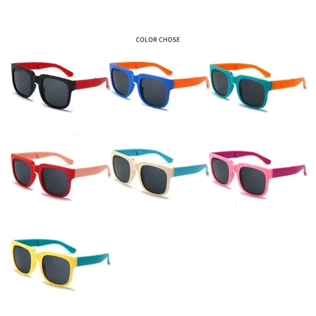 Aodun Kids Shades Multi Colors Uv Protection Portable Sunglasses Plastic Flexible Summer Beach Folding Sun Glasses