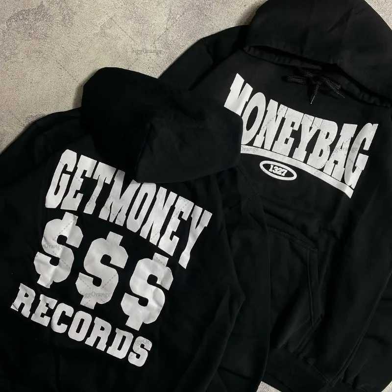 High Street Fashion Clothing Retro Letter Pattern Fashionable Loose Hoodie Men Street Hip-hop Casual Oversized Sweatshirt Women W250408