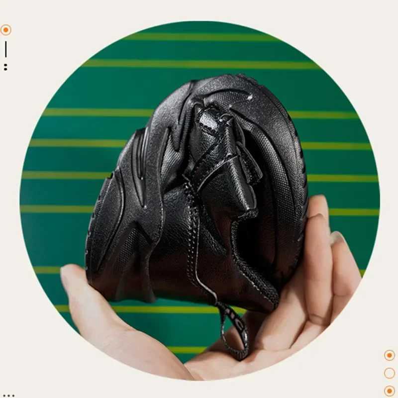 Leather breathable childrens sports shoes 2022 autumn new website childrens sports black and white childrens girls and boys leisure running W250407