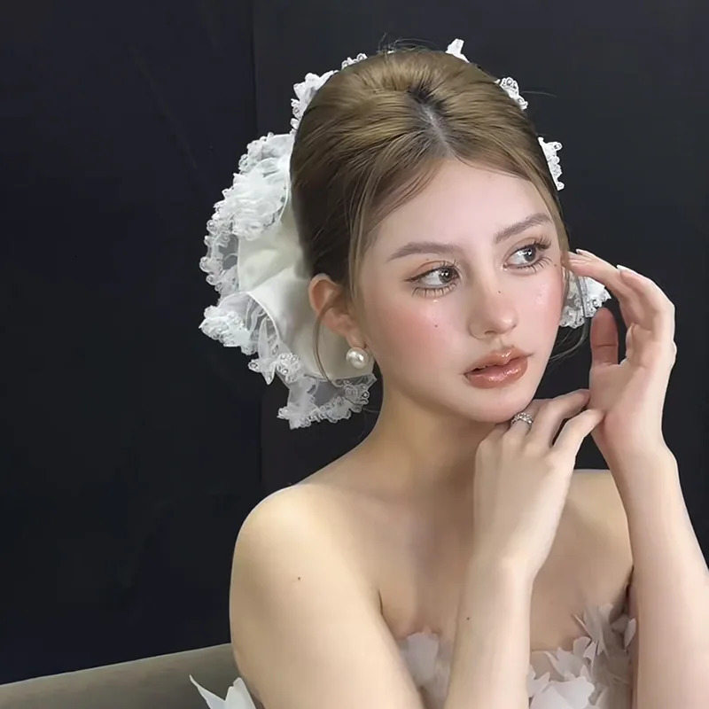 Korean Super Fairy Lace Bridal Headpiece Sen Bridal Wedding Hair Accessories 250407
