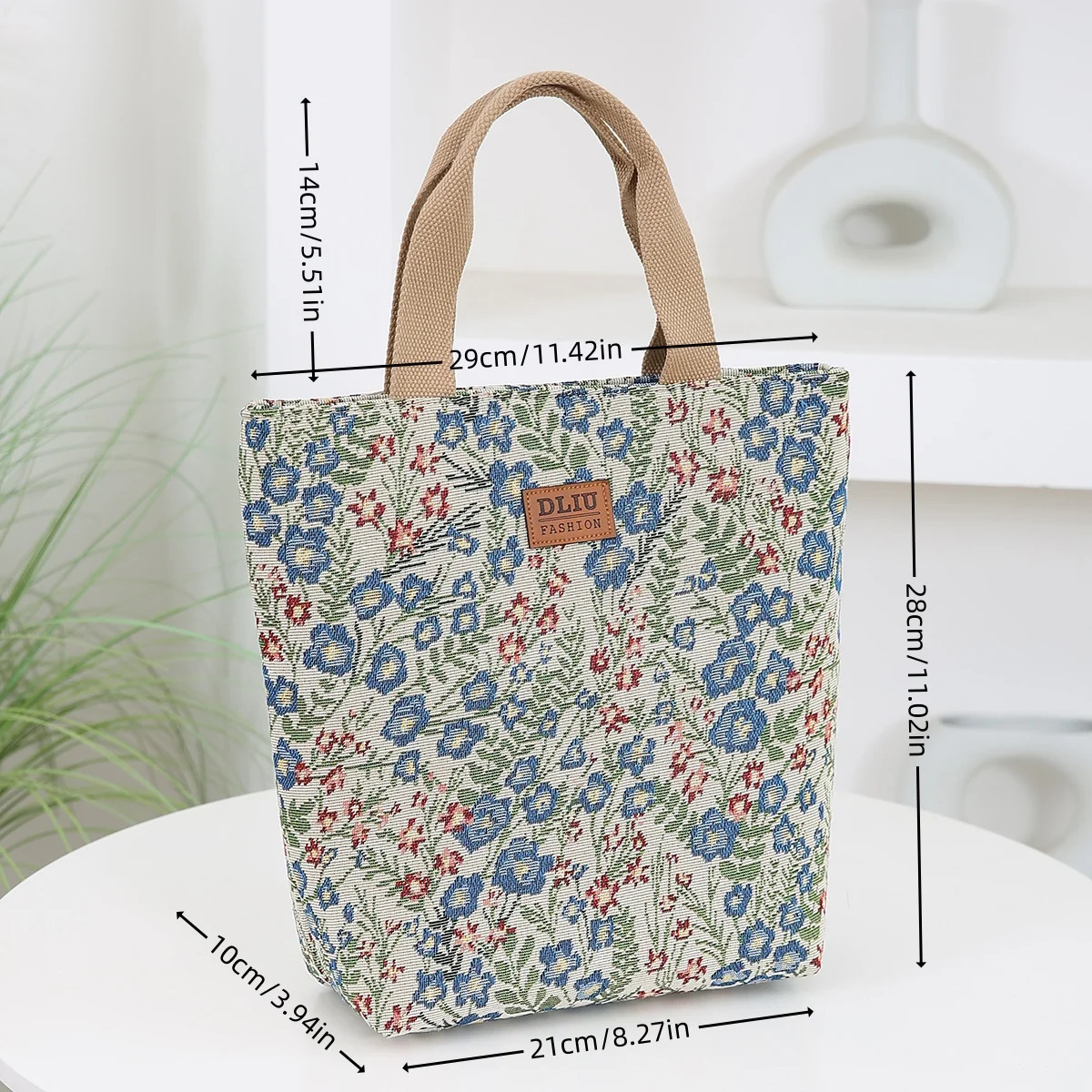Knitted Jacquard Fabric Large Capacity Handbag Bucket style Portable Storage Bag Outward Mothers Daily Clothing 250401