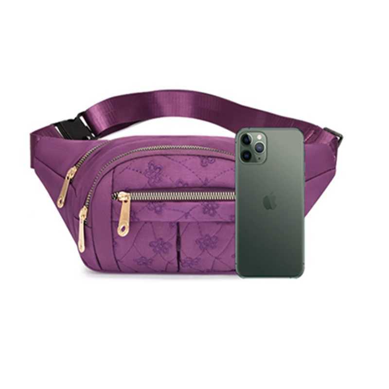 Womens waist bag Oxford cloth waterproof strap bag designer cross shaped chest bag womens fashionable Fanny bag banana hip bag Z250407