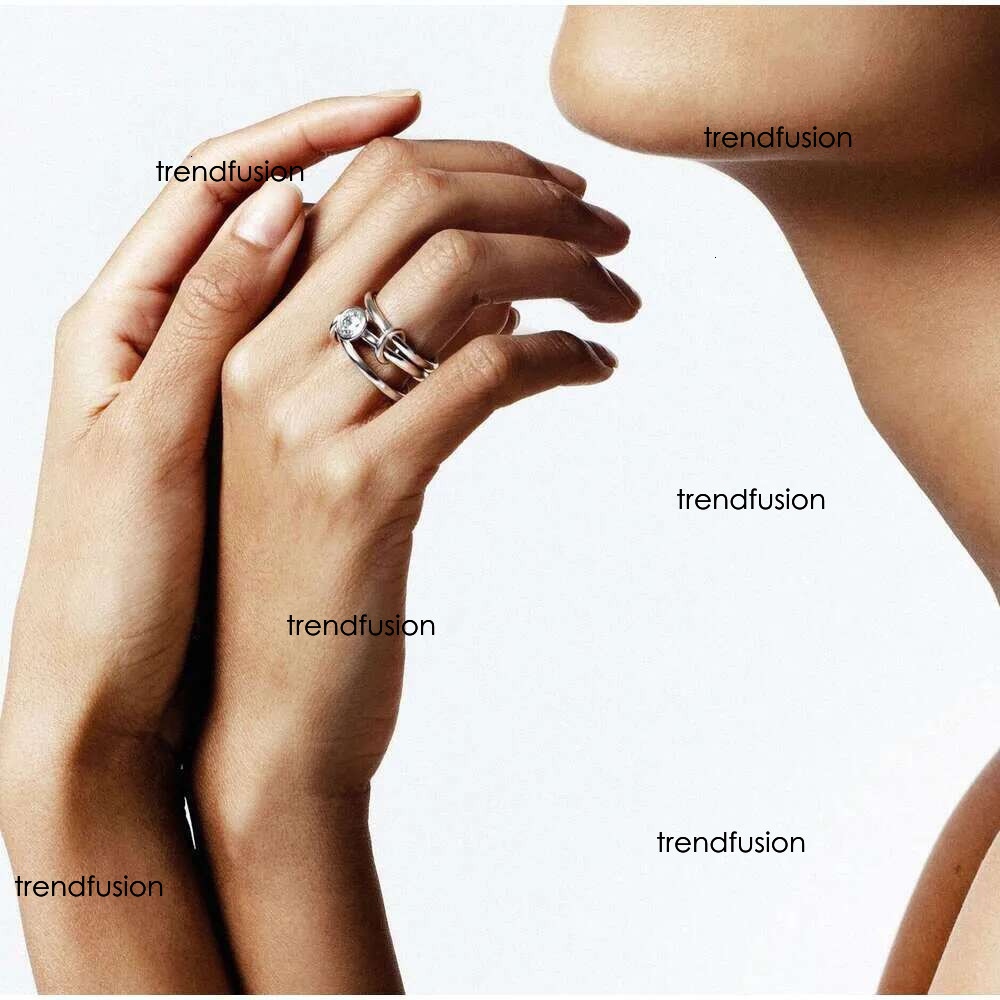 designer VVS Moissanite ring for women men spinelli kilcol rings pass dia tester S sier overlapping Stacking 3 bands Ring