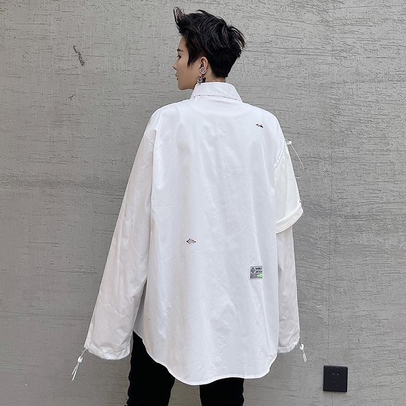 Ader Error Long Sleeve Shirt Casual Couple Dress Spring Summer Adererror Shirt Black White 220224