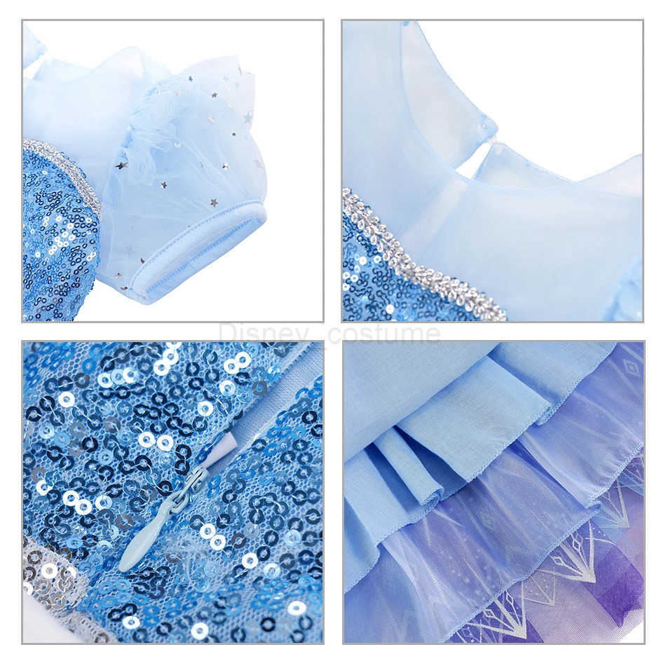 Disney Elsa Girl Princess Dress LED Illuminates Childrens Halloween Carnival Girls Birthday Elsa Princess Luminous Vest X250408