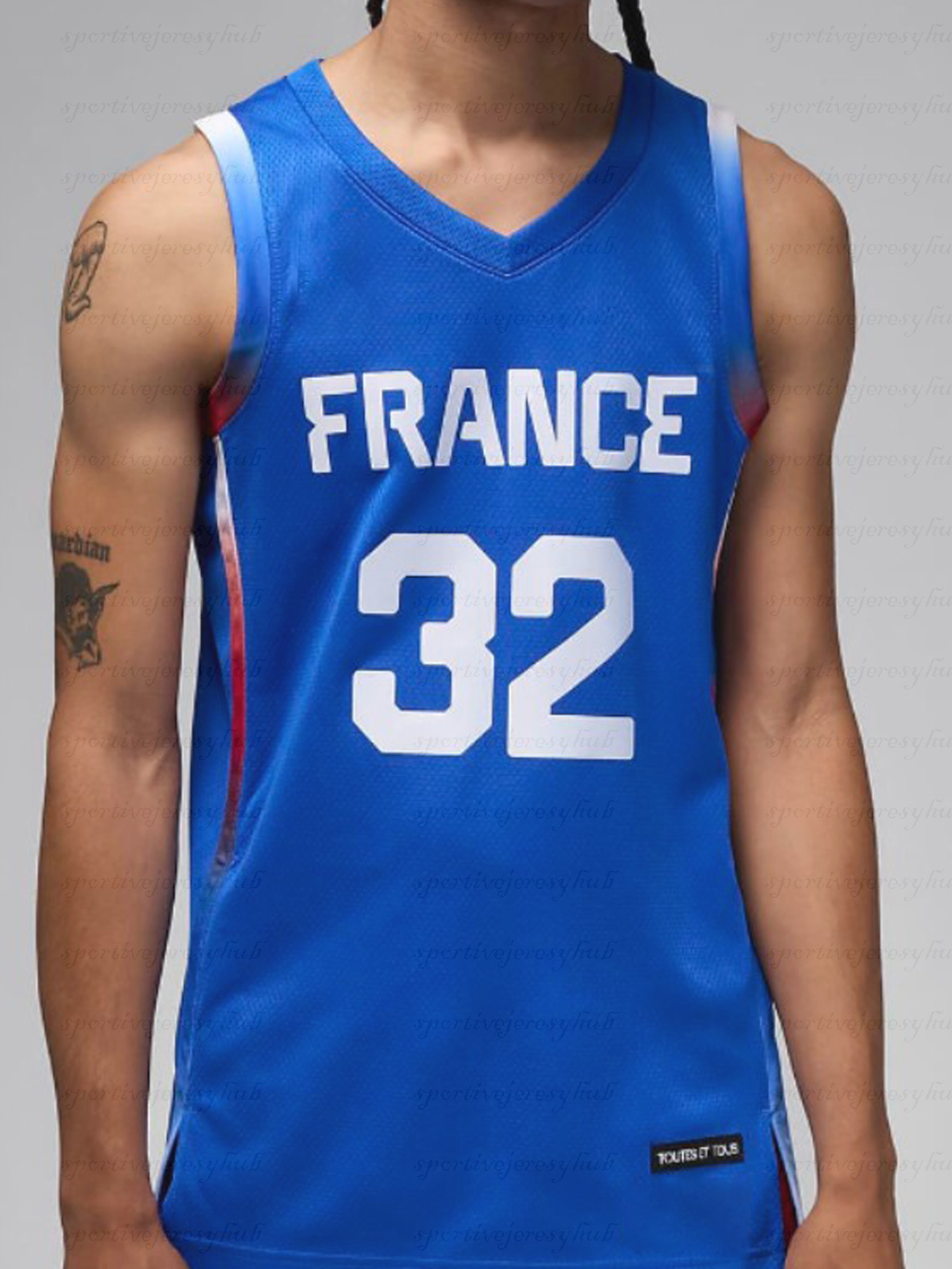 Tony Parker France Paris National Basketball Jersey 2024-2025 Victor Wembanyama Jordan 32 Wembanyama Custom Stitched