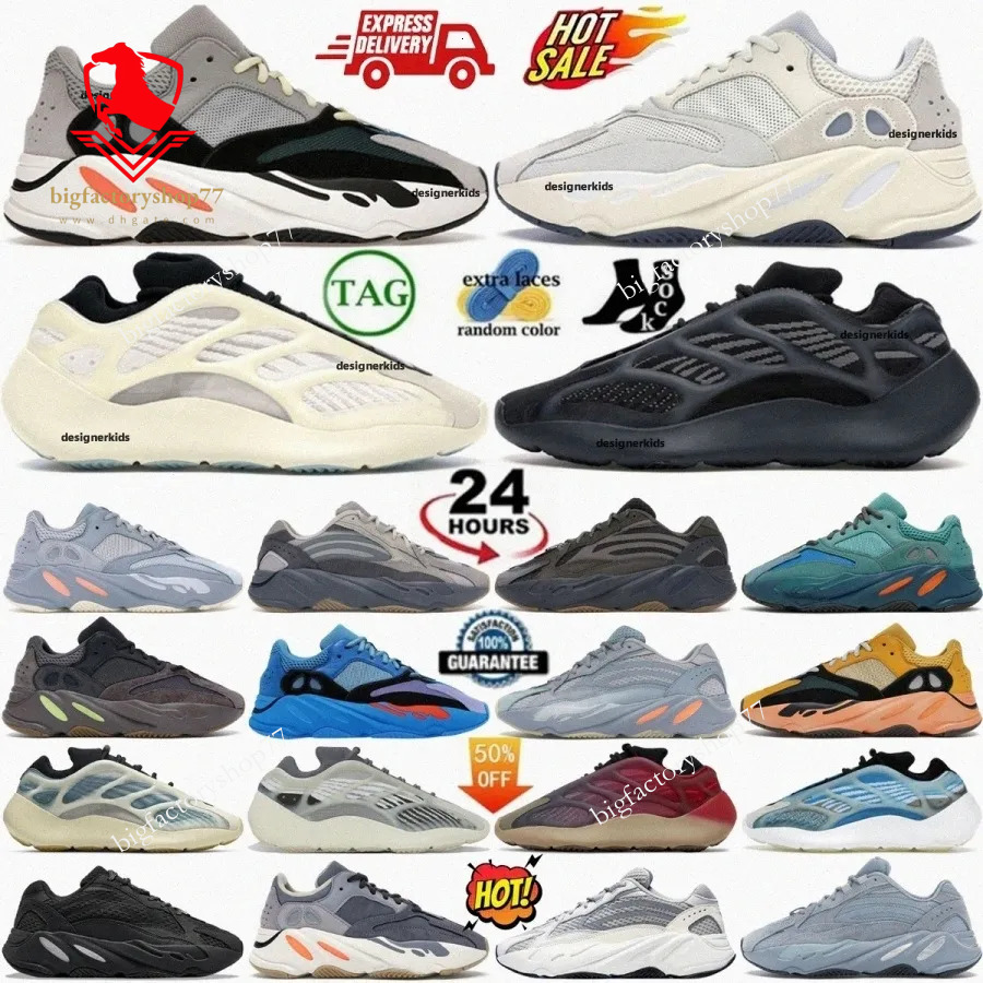 700 yeelyysneakers 700 Designer Azael Dark Runner Running Shoes Mens Women Copper Fade Vanta Solid Grey Fade Salt Carbon Analog Red Blue Static Vanta Inertia Shoe