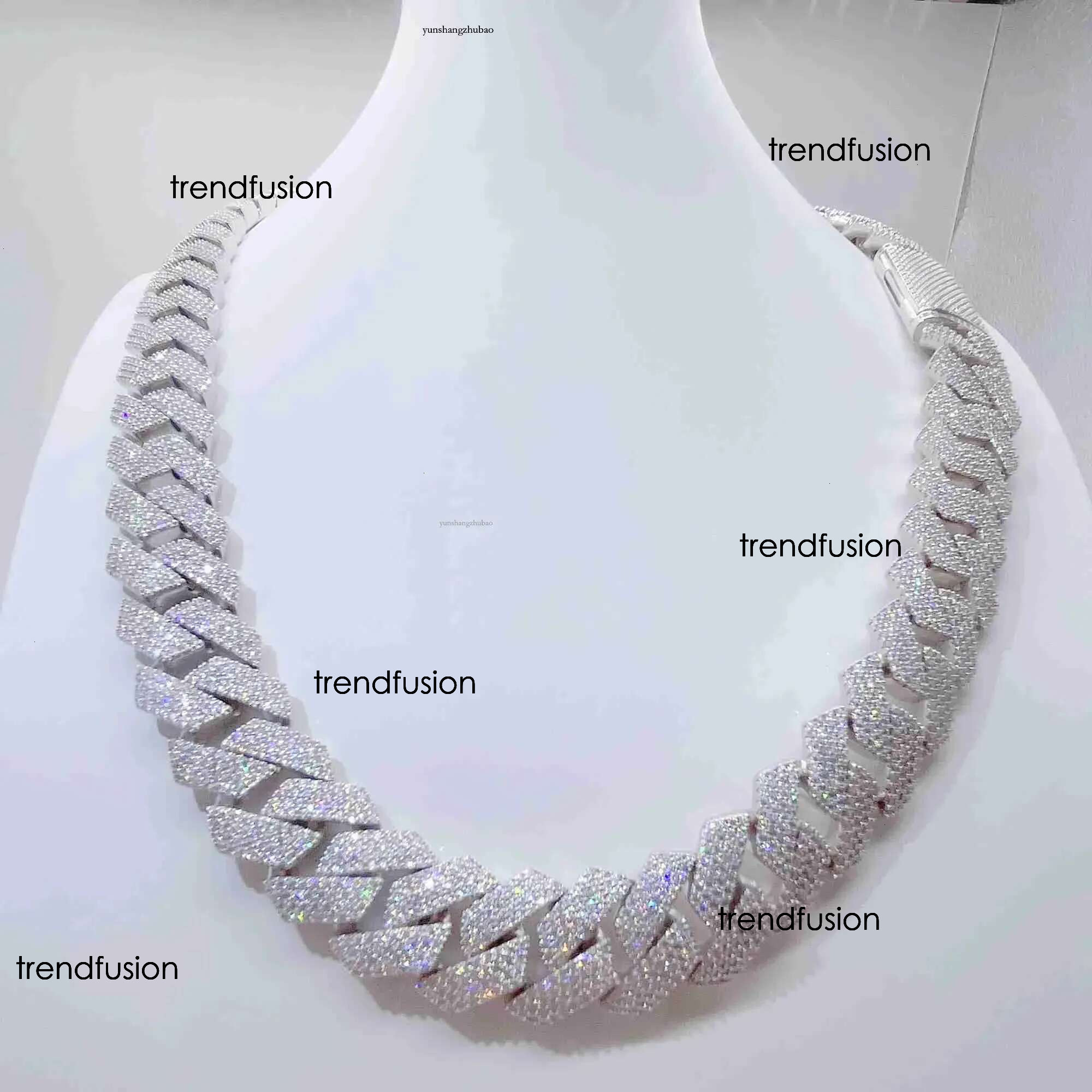 moissanite necklace designer jewelry cuban k chain Iced Out Pass Dia Tester fashion Sterg Sier Necklace Vvs Moissanite chains for men necklaces