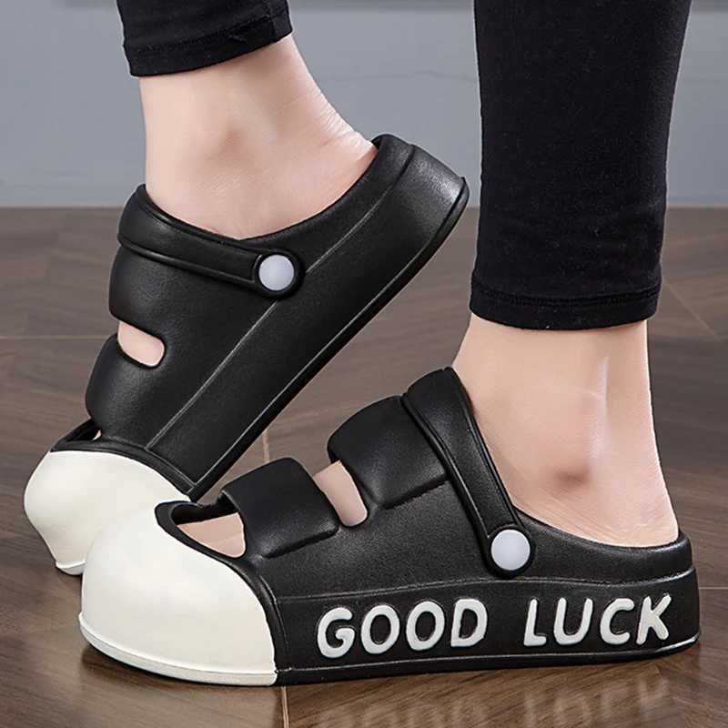 Summer womens slippers EVA platform outdoor beach sandals garden shoes mixed color comfortable indoor womens shoesXJ250407