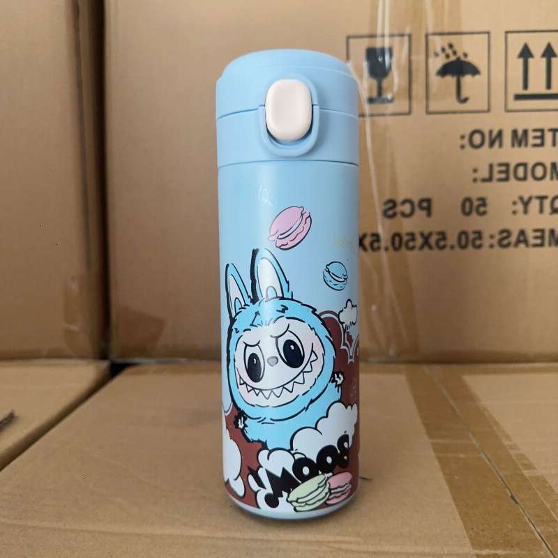 304 Cute Labubu vacuum cup insulated mug Pea Stainless Steel Insulated Student Lightweight Drinking Cartoon Large Capacity Bouncing Cup dh911125171 fe