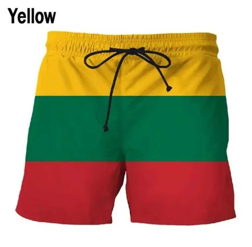 2024 German American and British flag beach shorts mens 3D printed swimming shorts Hawaiian swimming shorts childrens ice shortsXJ250407