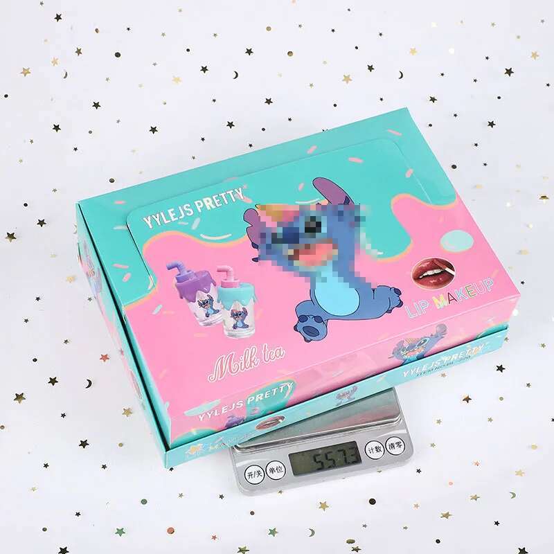 24Pcs Cute Cartoon Fruity Set Party Favors 6 Colors Color Changing Lip Gloss Liquid Lipstick Lips Makeup