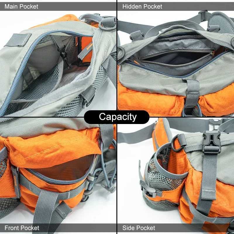BP-VISION Hiking Fanny Pack Man Cycling Waterproof Backpack Mountain Sports Fanny Pack Camping Nylon Hunting Accessori Belt BagC250407