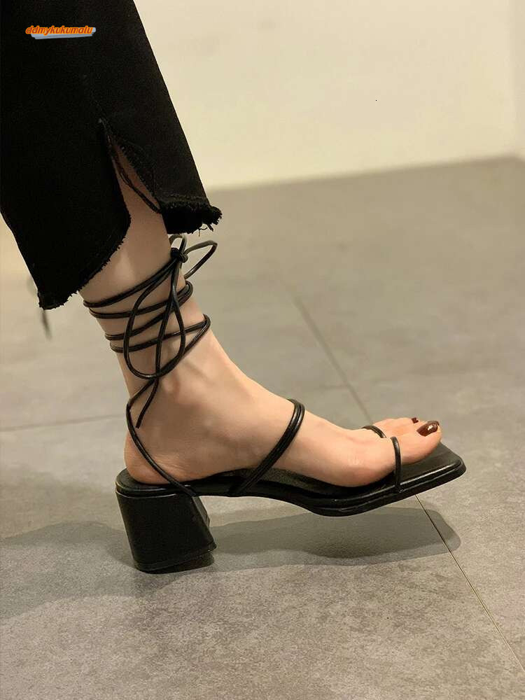 Roman Sandals Block Heels All-Match 2025 Summer Clear Shoes Suit Female Beige Espadrilles Platform Flip ps Women Gladiator Ch ddmykukumalu
