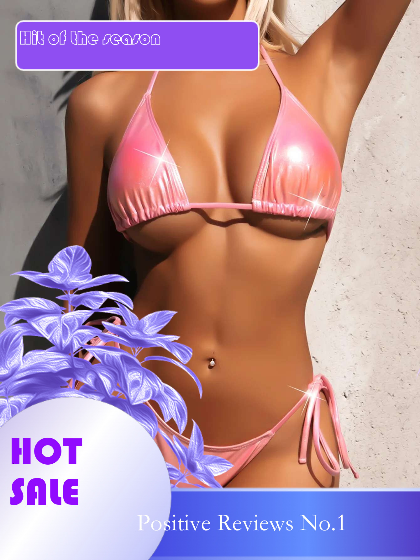 Dongdumaoyi Shiny Pink Bikini Sexy Push Up Bra Tie Side Thong Swimsuit Women Brazilian Beach Bathing Suit Micro Swimwear Traje De Ba O