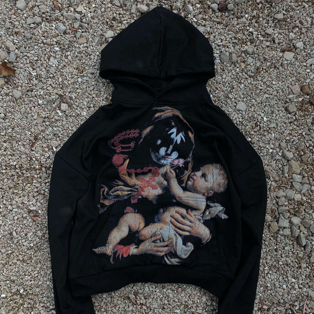 2025 regular printed men's women's hooded sweatshirt, fashionable and personalized, niche hoodie