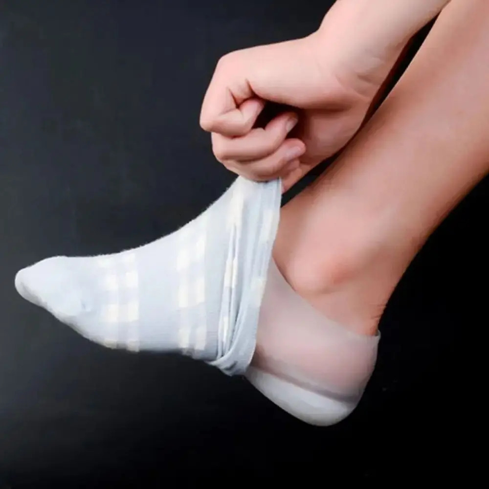 1Pair Invisible Height Increased Insole Silicone Heel Socks for Women Men insoles 2-6cm insoles for plantar fasciitis shoe sole 250408