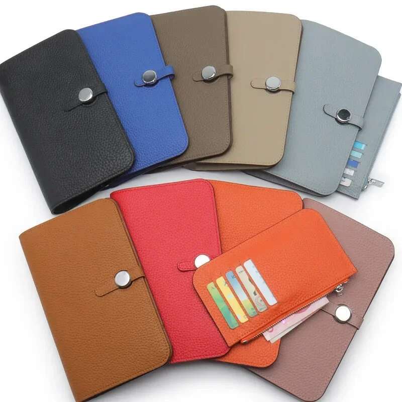 Genuine Leather Lady Large Capacity Long Wallet Multi-Function Handbag Passport Holder Fashion Coin Purse