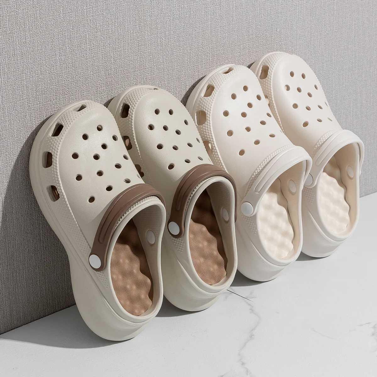New Arrival Summer womens hole shoes EVA anti slip indoor slider comfortable and breathable outdoor slider T250407